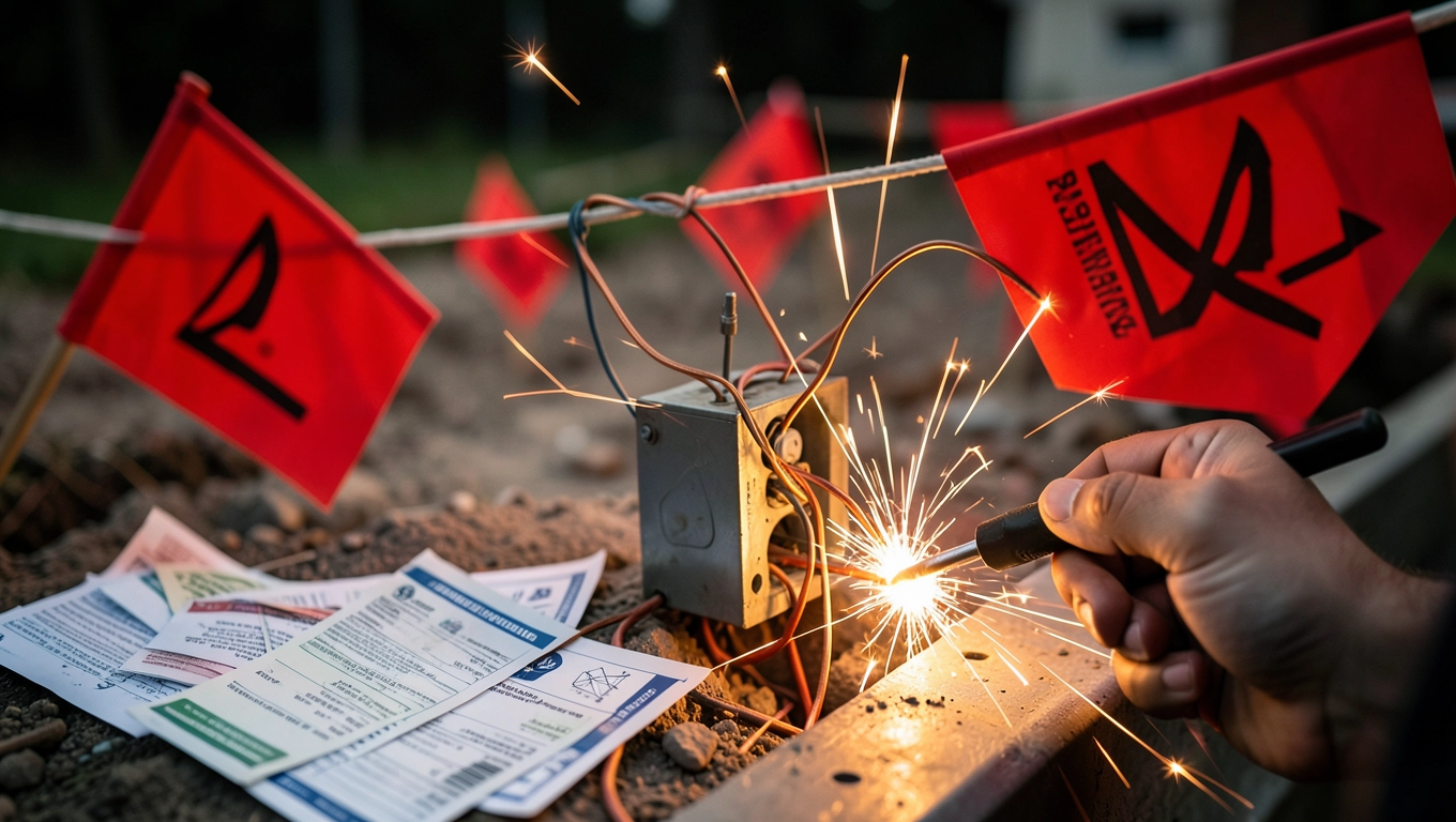 Czerwone flagi i konsekwencje zatrudnienia elektryka bez uprawnień