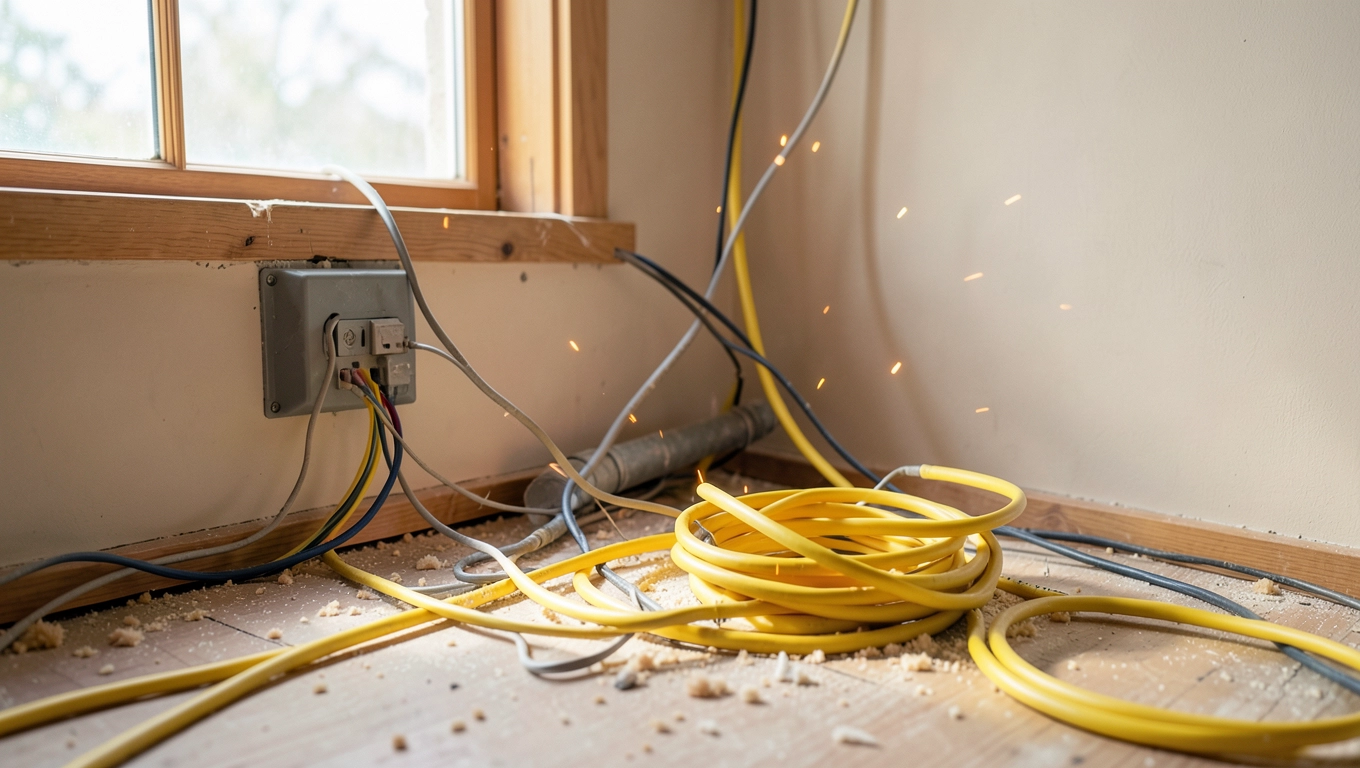 elektryka po podłodze