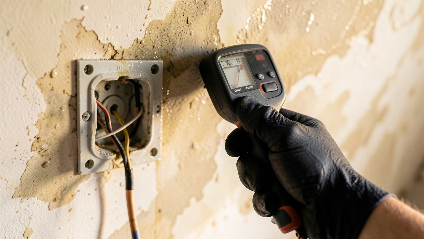 Jak bezpiecznie osuszyć instalację elektryczną w mokrym suficie