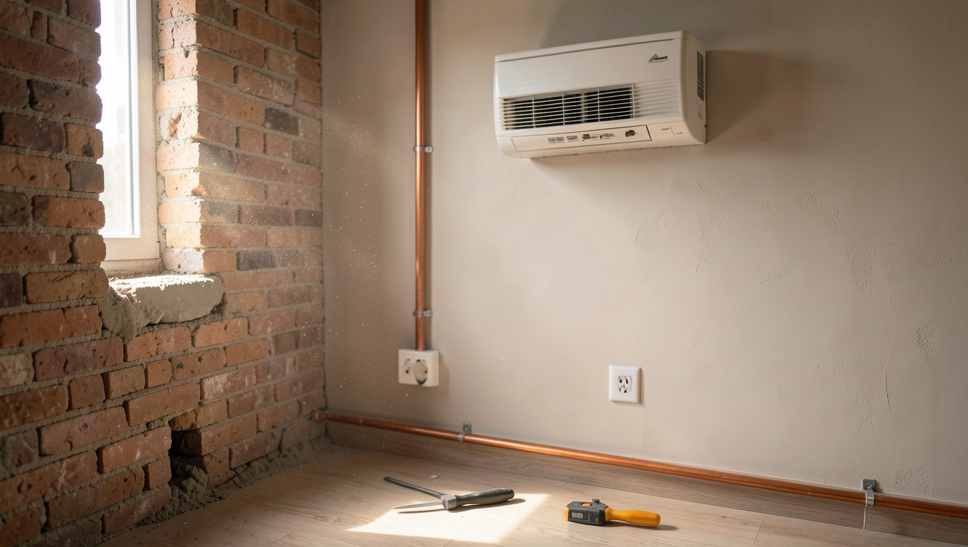 Koszt kucia ściany pod klimatyzację vs. instalacja przed tynkowaniem