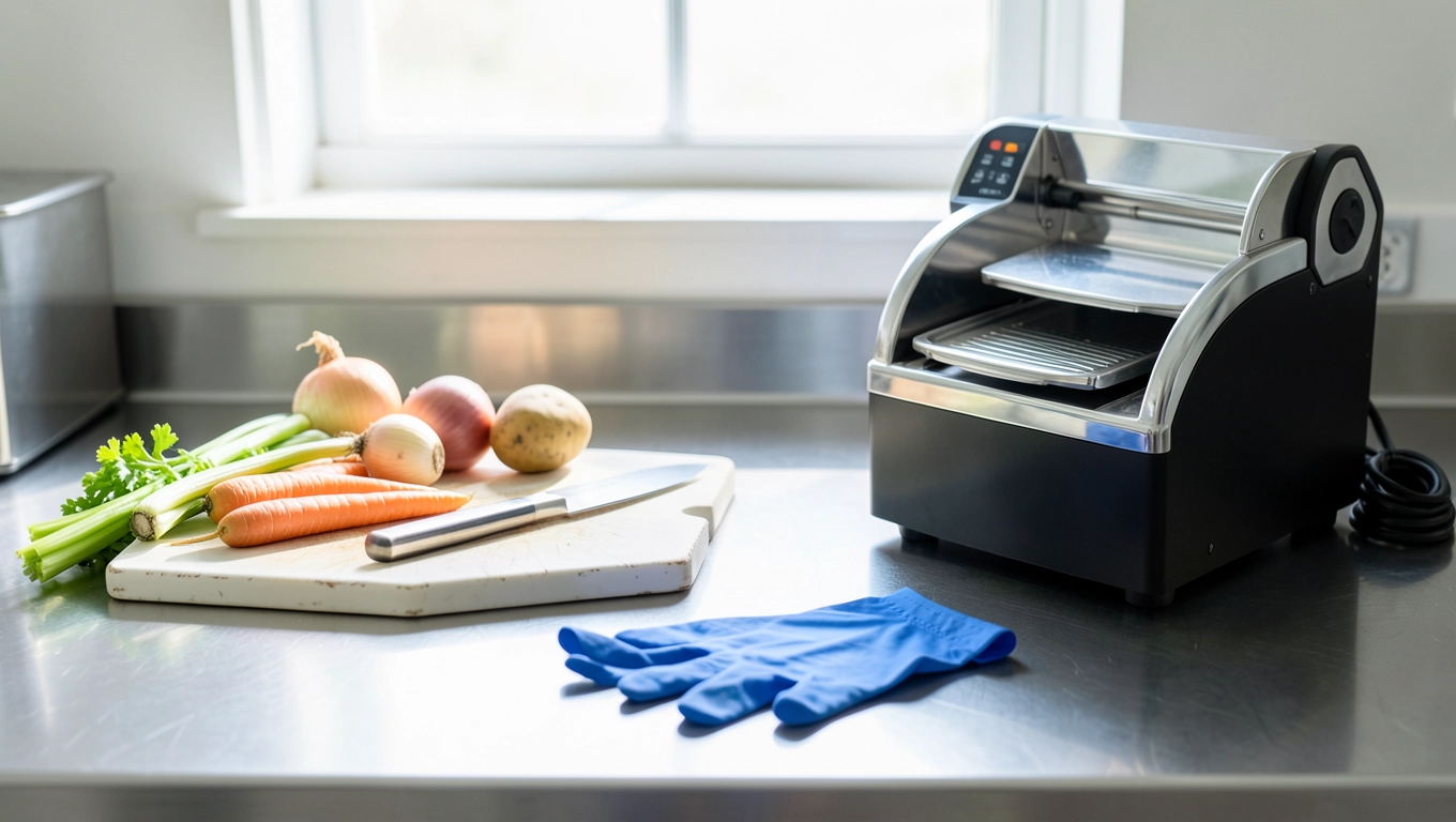 Krajalnica elektryczna do warzyw vs ręczne krojenie HACCP i bezpieczeństwo