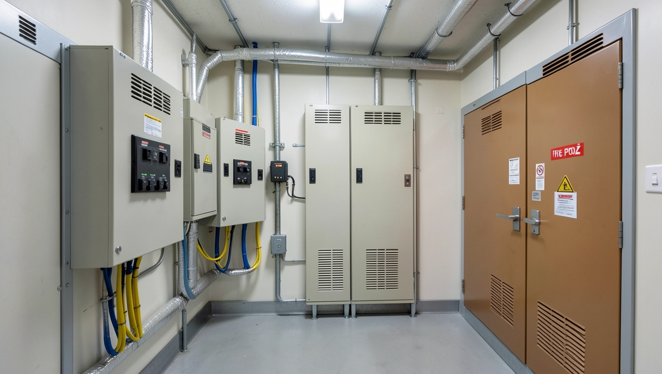 Pomieszczenie rozdzielni elektrycznej wymagania ppoż