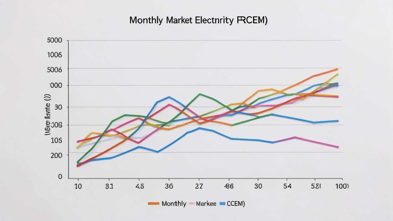 RCEm rynkowa miesięczna cena energii elektrycznej