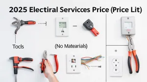Cennik usług elektrycznych bez materiału 2025