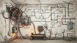 domowa sieć elektryczna schemat