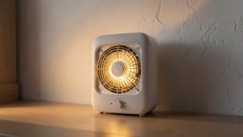 grzejnik elektryczny z nadmuchem i termostatem