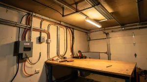 instalacja elektryczna w garażu