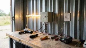 jak zrobić instalację elektryczną w garażu blaszanym