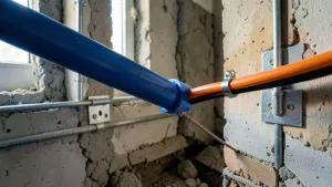 krzyżowanie instalacji wodnej i elektrycznej