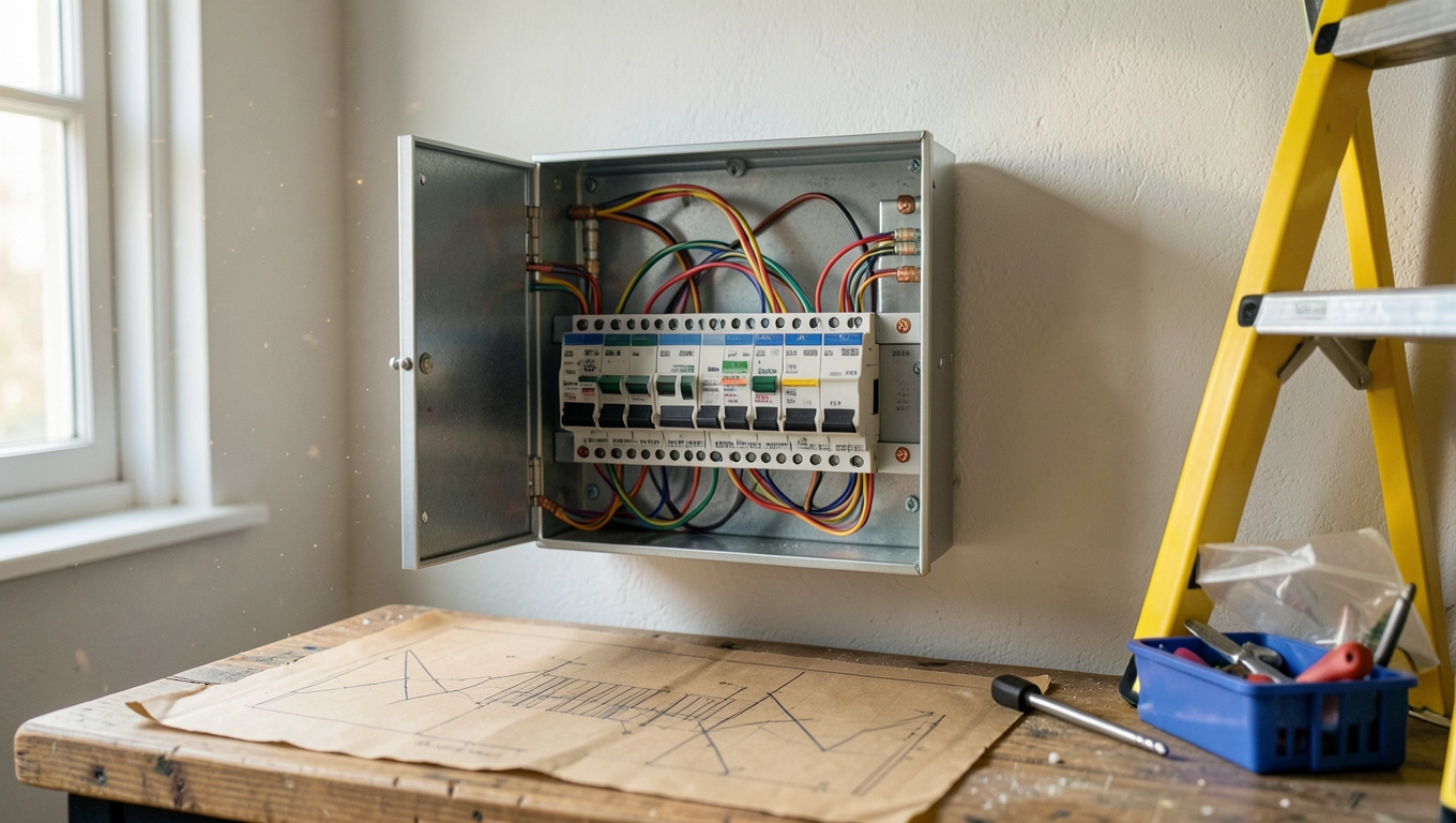 skrzynka elektryczna schemat