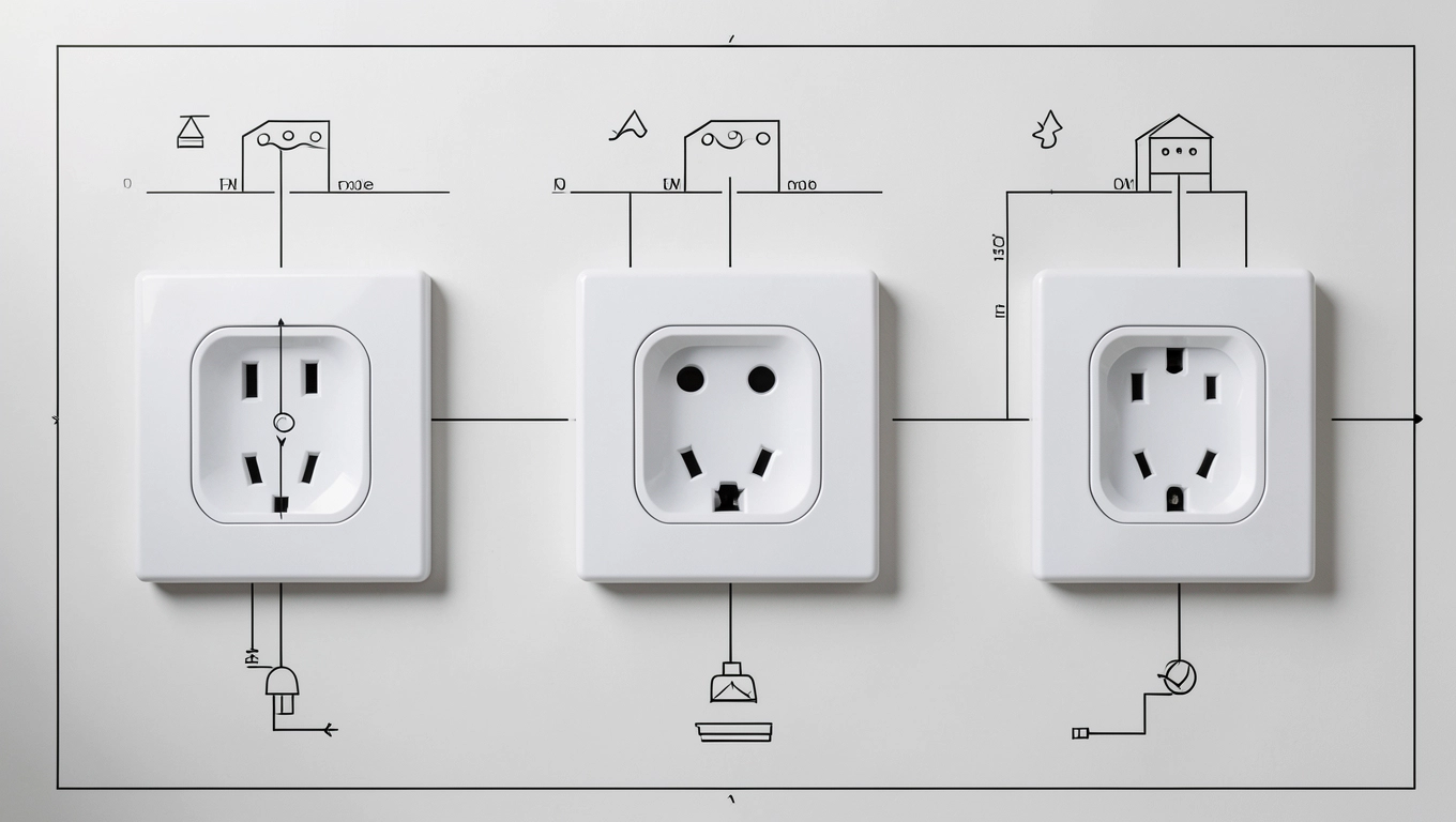 Symbole gniazdek na schematach instalacji elektrycznej