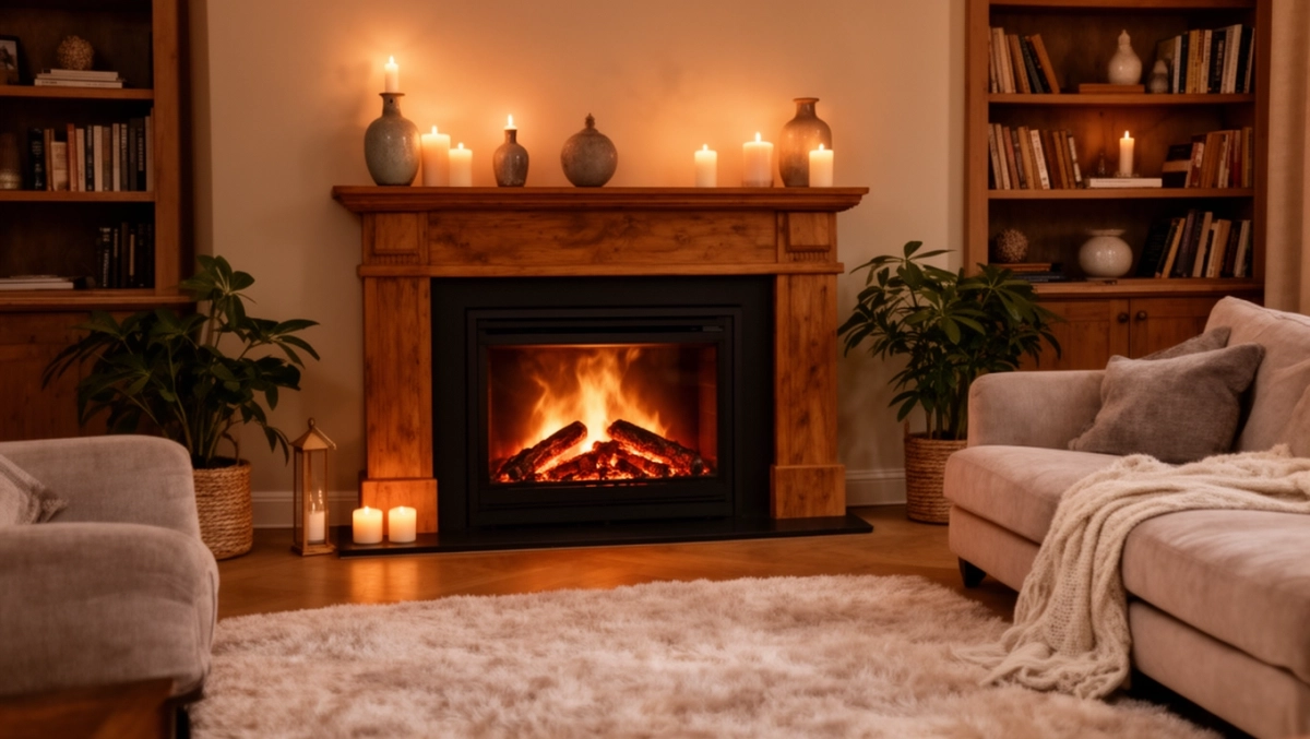 aranżacja kominka elektrycznego