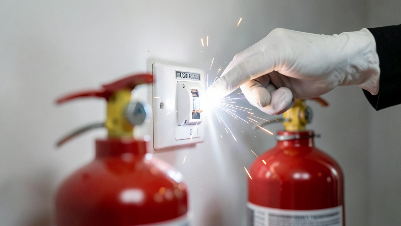 Bezpieczne gaszenie instalacji elektrycznej krok po kroku