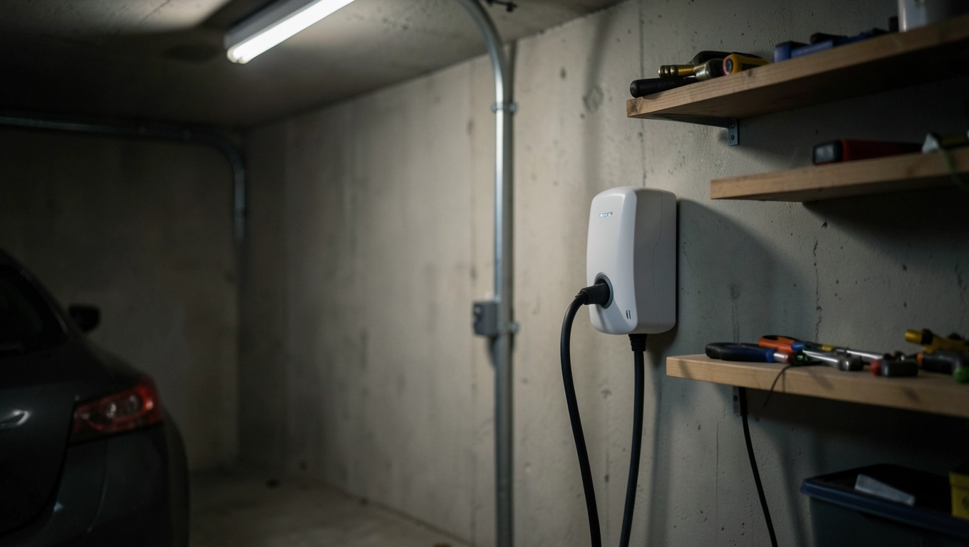 czy samochód elektryczny można ładować w garażu