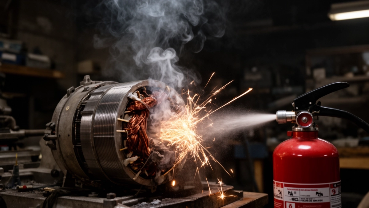 czym gasić silnik elektryczny