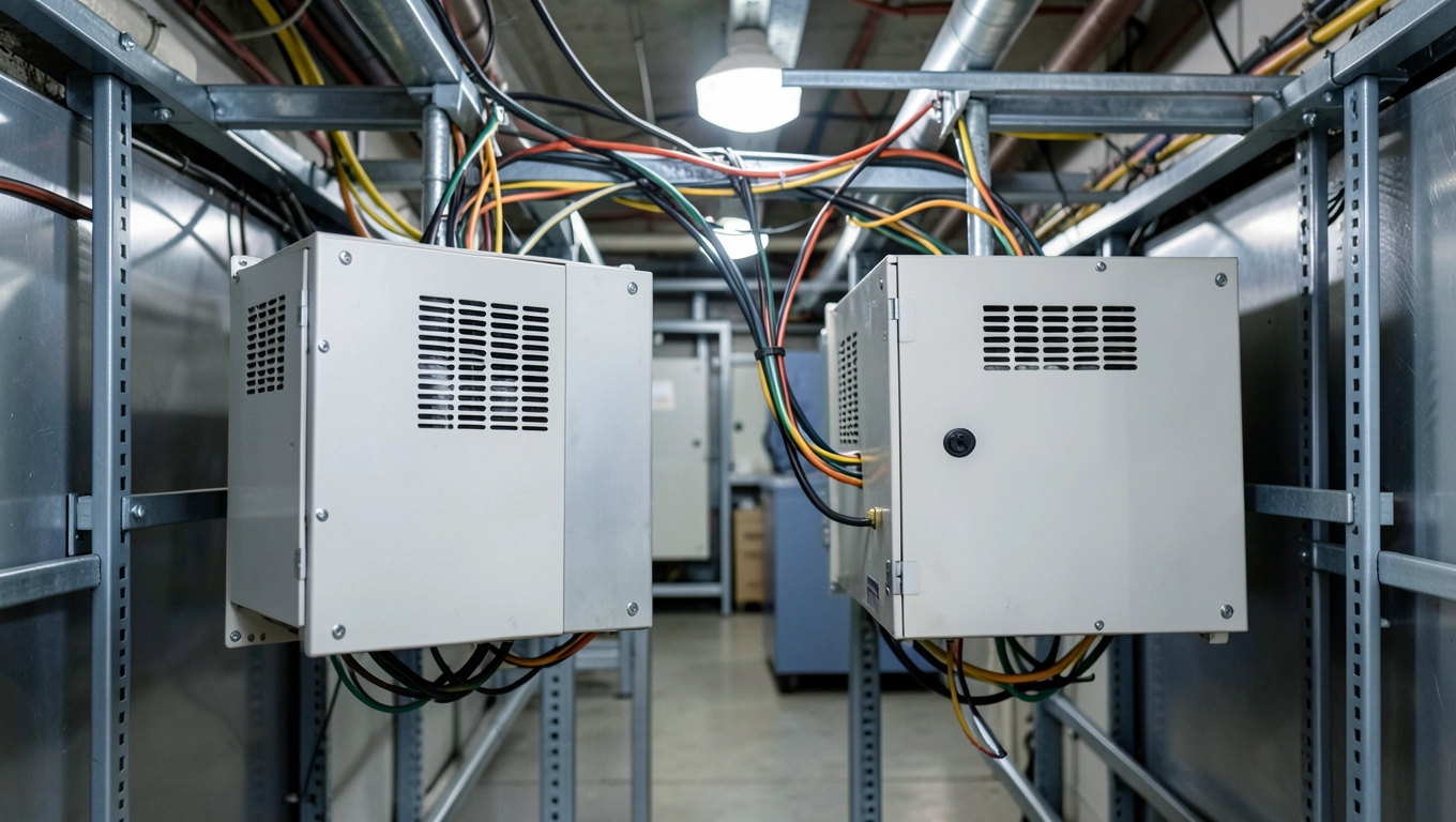 dwa falowniki w jednej instalacji