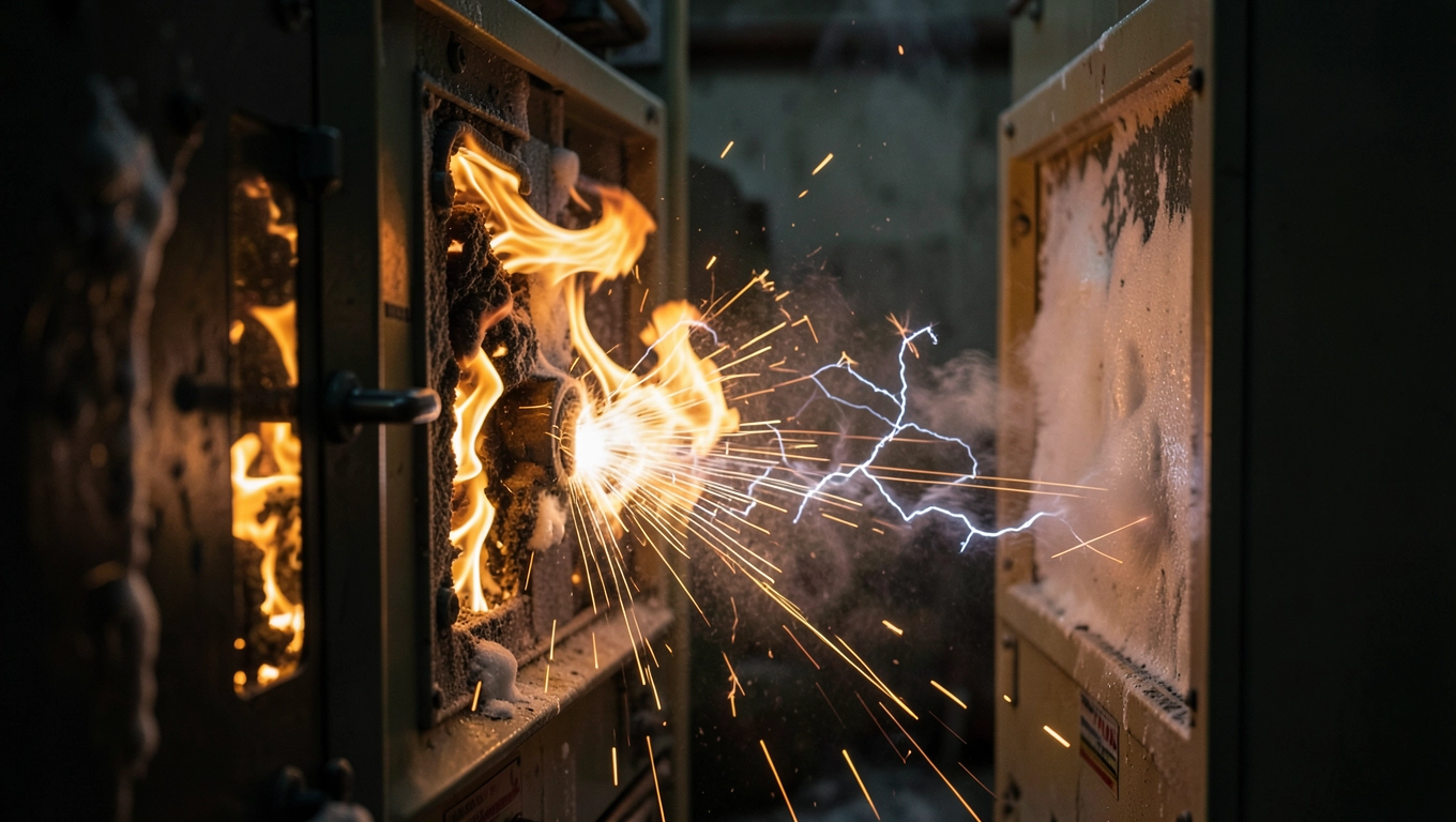 gaszenie rozdzielni elektrycznych