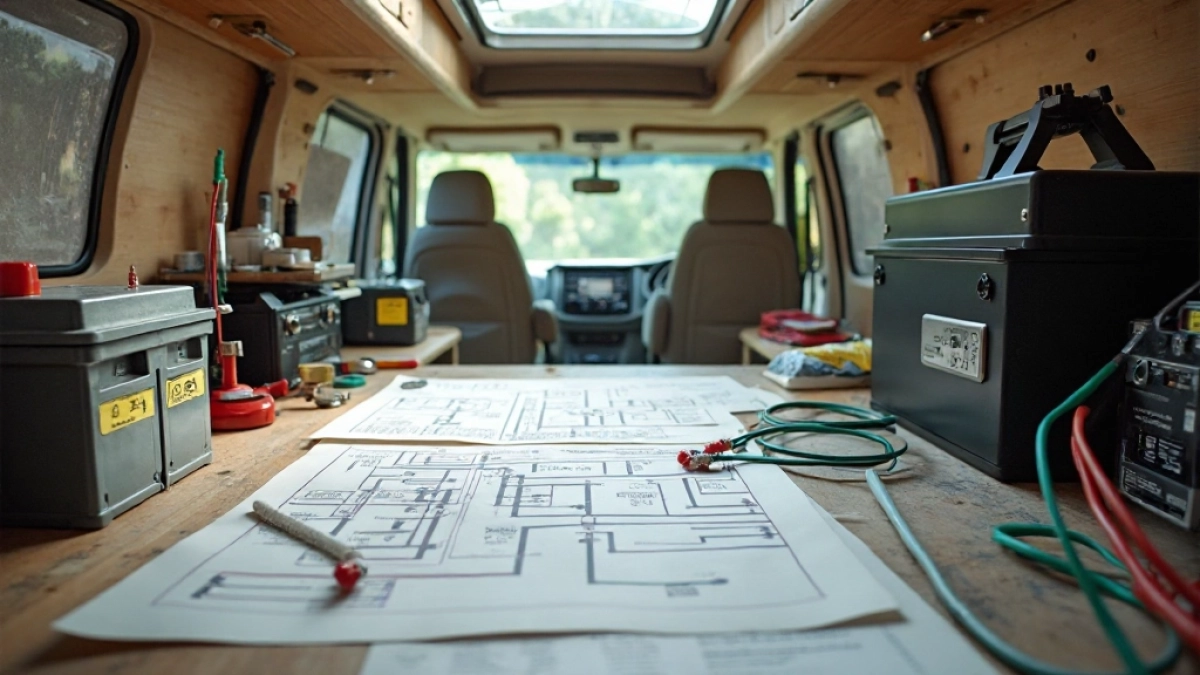 instalacja elektryczna kamper schemat