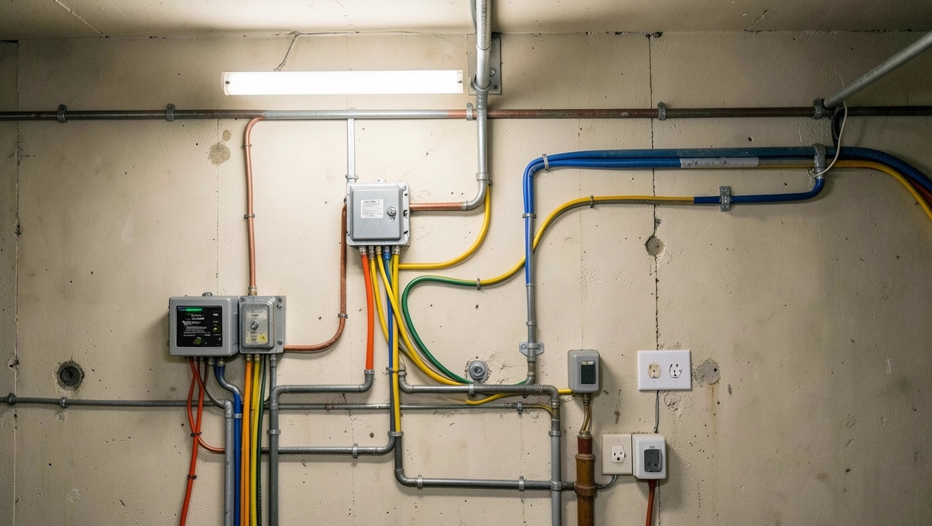 Instalacja elektryczna w garażu schemat