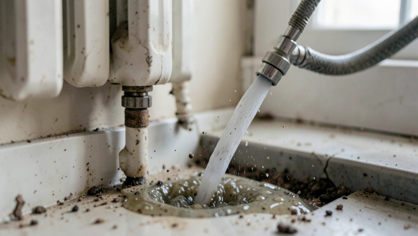 Płukanie instalacji CO wodą