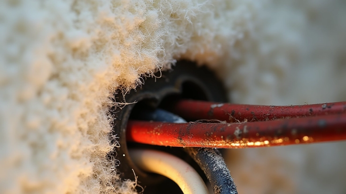 Przewody elektryczne w wełnie mineralnej