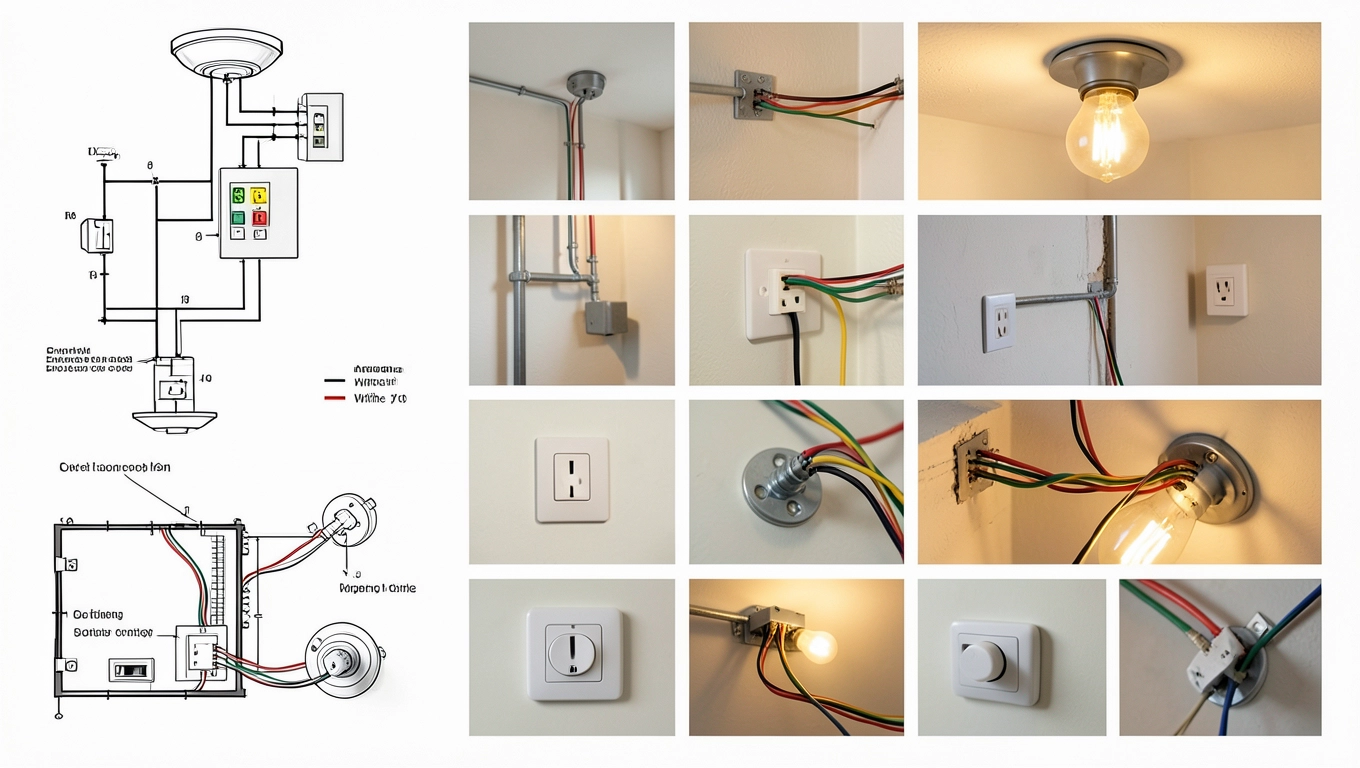 schemat instalacji elektrycznej oświetlenia