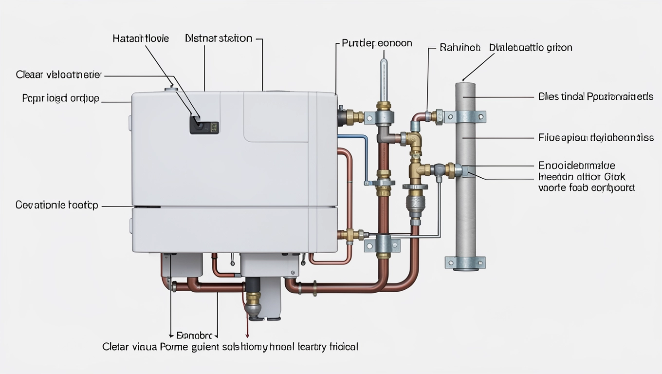 Schemat instalacji z pompą ciepła monoblok