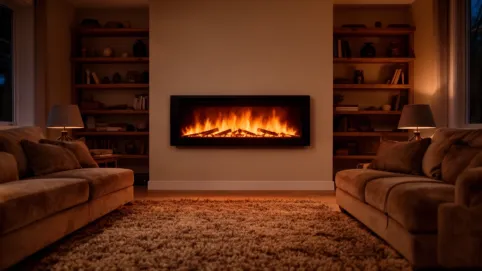 aranżacja kominków elektrycznych w salonie