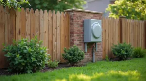 Czy skrzynka elektryczna musi być w linii ogrodzenia