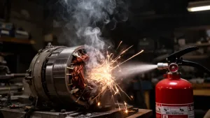 czym gasić silnik elektryczny