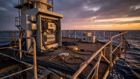 elektryk na platformie wiertniczej