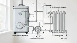 Instalacja centralnego ogrzewania schemat