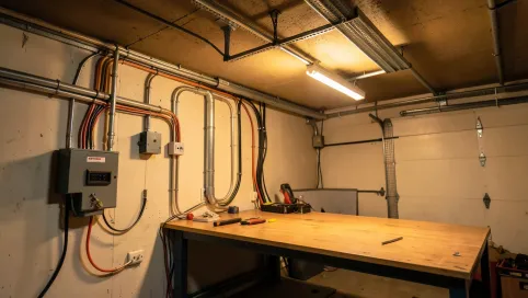 instalacja elektryczna w garażu