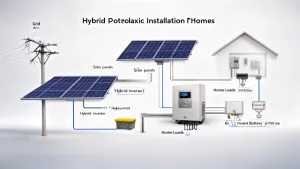 instalacja fotowoltaiczna hybrydowa schemat