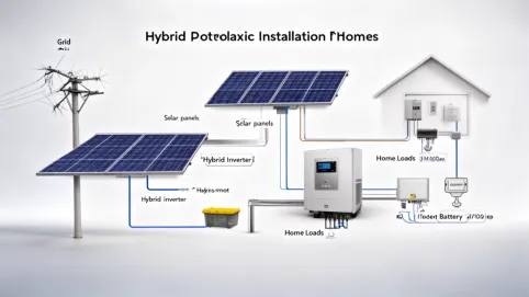 instalacja fotowoltaiczna hybrydowa schemat