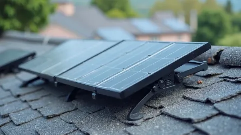 instalacja paneli fotowoltaicznych na dachu pokrytym papą