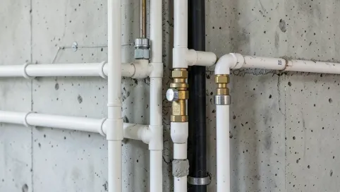 Instalacja wodna w ścianie nośnej