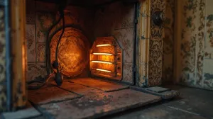 Piec kaflowy przerobiony na elektryczny