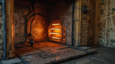 Piec kaflowy przerobiony na elektryczny