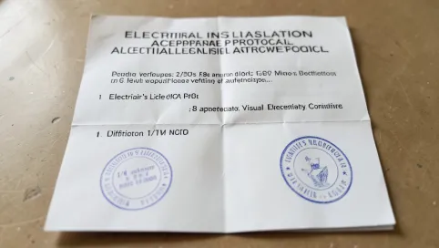 protokół odbioru wewnętrznej instalacji elektrycznej lub oświadczenie elektryka  kopia uprawnień