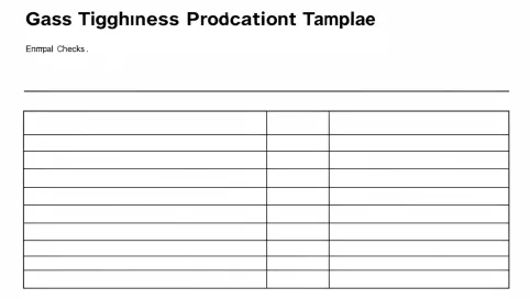 Protokół szczelności wewnętrznej instalacji gazowej wzór