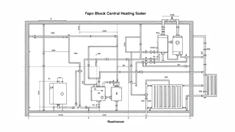 Schemat instalacji co w bloku mieszkalnym