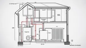 schemat instalacji co w domu piętrowym