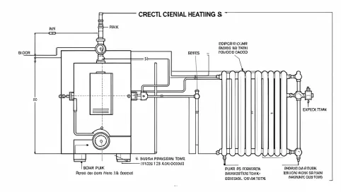 schemat instalacji co w układzie otwartym