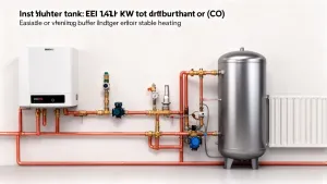 schemat instalacji co z buforem