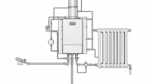 schemat instalacji co z kotłem gazowym