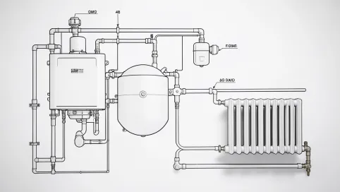 schemat instalacji co zamkniętej
