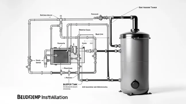 schemat instalacji pompy ciepła z buforem