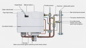 Schemat instalacji z pompą ciepła monoblok