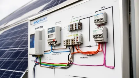 schemat zabezpieczeń instalacji fotowoltaicznej